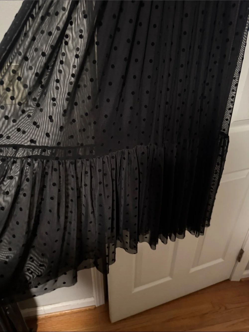 torrid Black Polka Dot Midi Dress with Flutter Sleeves - Picture 5 of 6